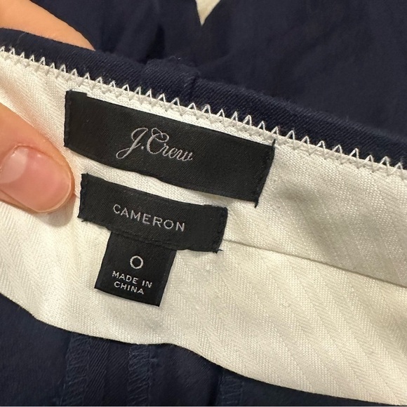 J crew slim crop pants bi stretch cotton navy - Picture 3 of 4